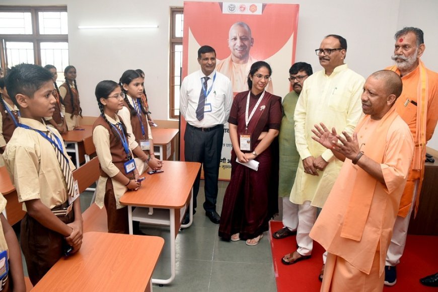 Lucknow News: CM Yogi takes on the role of a 'teacher', shares success 'mantra' with students.