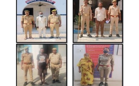 Hardoi: जिले के 4 वारंटी अभियुक्तों को पुलिस ने गिरफ्तार किया