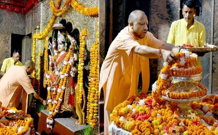 मुख्यमंत्री ने 'शक्ति के पर्व' पर की मां की आराधना- गोरक्षपीठाधीश्वर ने शारदीय नवरात्रि में गुरुवार सुबह मां पाटेश्वरी के दर्शन-पूजन किए। 