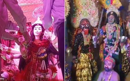 Sambhal News: धूमधाम से निकली गई मां भगवती की 49वीं शोभायात्रा। 