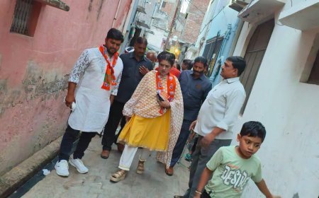 Hathras: पालिकाध्यक्ष श्वेता चौधरी ने लक्ष्मीनगर क्षेत्र का किया निरीक्षण