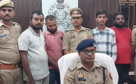 Ghazipur  News: 22 लाख की अवैध शराब के साथ 4 शराब तस्कर गिरफ्तार।