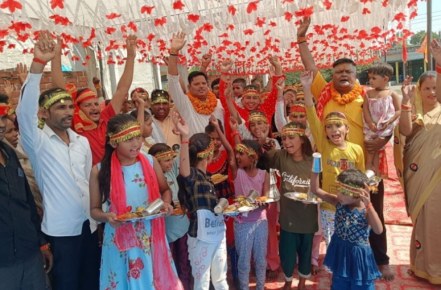 Hardoi News: छोटी अयोध्या में 251 कन्याओं का भोज। 