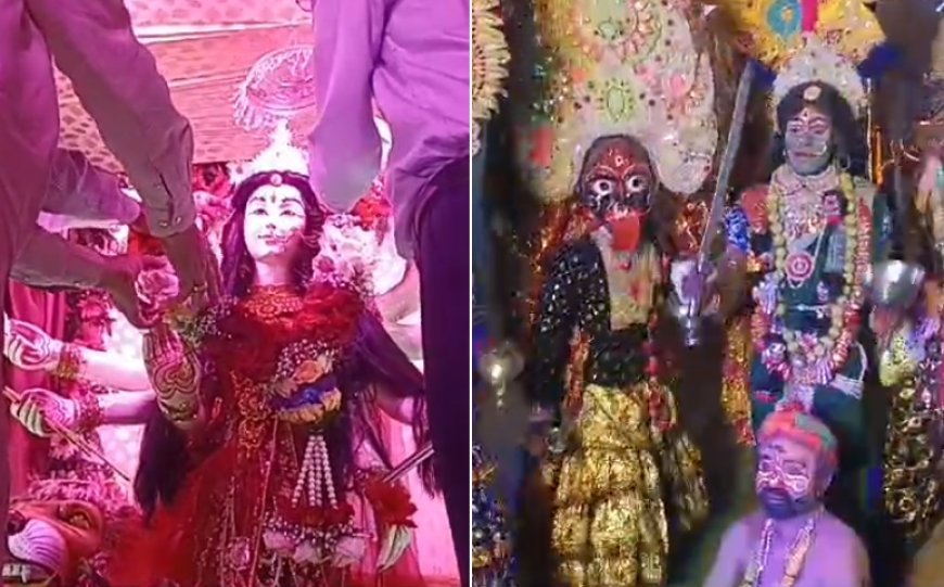 Sambhal News: धूमधाम से निकली गई मां भगवती की 49वीं शोभायात्रा। 