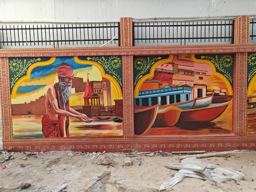 Prayagraj: जीवंत हुईं संगम नगरी की दीवारें, 10 लाख स्क्वायर फीट से बड़े क्षेत्र में उकेरी जा रही सनातन संस्कृति