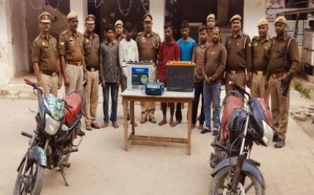 Hardoi News: चोरी के मामले में 6 को पुलिस ने पकड़ा, सामान बरामद