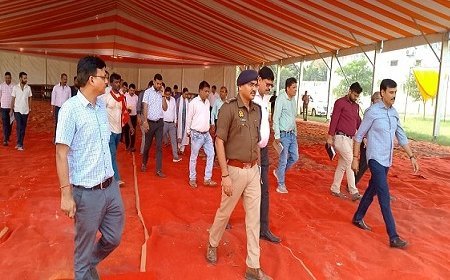 Hardoi News: जिलाधिकारी ने लिया मुख्यमंत्री सामूहिक विवाह कार्यक्रम की तैयारिया का जायजा।
