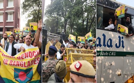 बांग्लादेश  हिंसा: बांग्लादेश में हिंदुओं पर हिंसा का विरोध कर रहे MLC कुंवर अक्षय प्रताप सिंह को कार्यकर्ताओं सहित पुलिस ने गिरफ्तार किया।