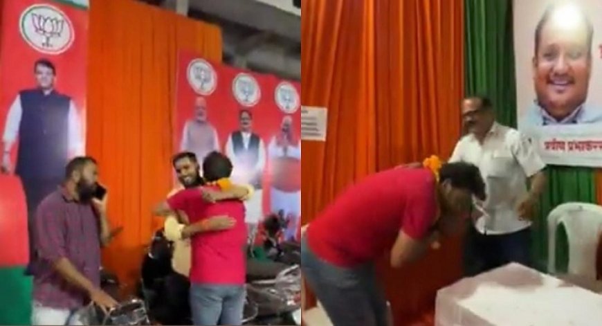 Political News: कांग्रेस उम्मीदवार ने बीजेपी उम्मीदवार से लिया जीत का आशीर्वाद, देखने वाले रह गए हैरान।