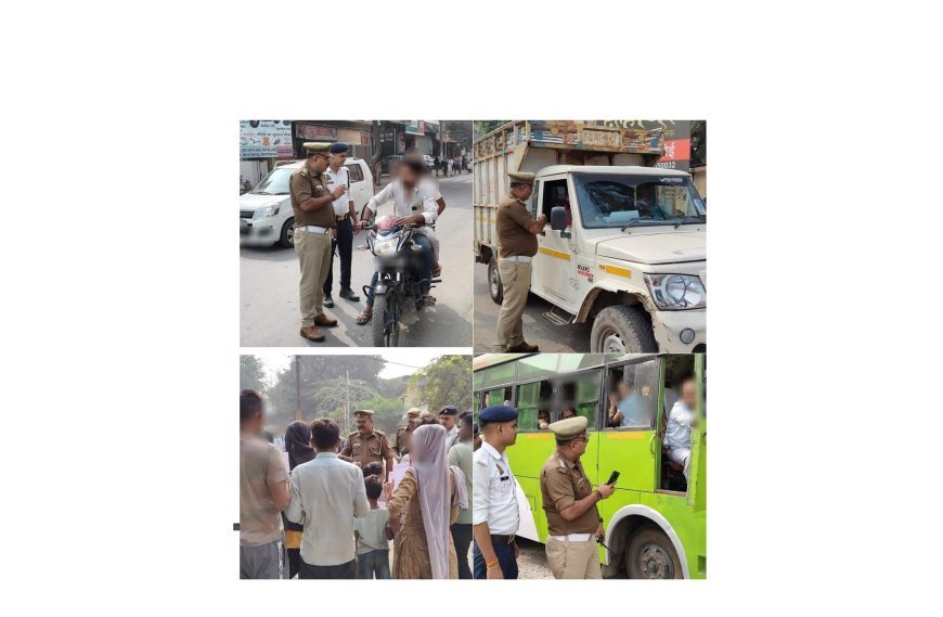 Hardoi News: 432 वाहनों के चालान कर रू0 6,66,000 किया गया