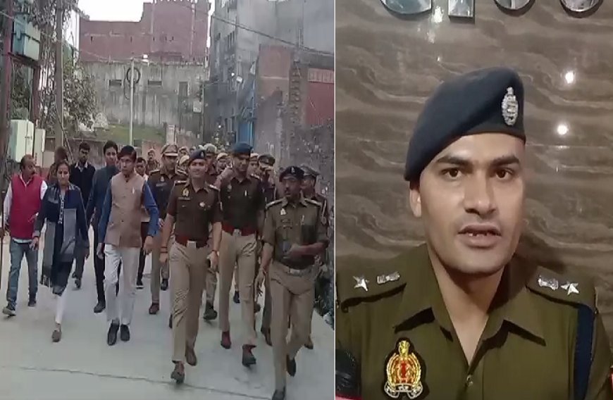 Samnbhal News: शरारती तत्वों को एसपी की कड़ी चेतावनी- सम्भल में सुरक्षा की दृष्टि से पुलिस बल ने किया फ्लैग मार्च। 