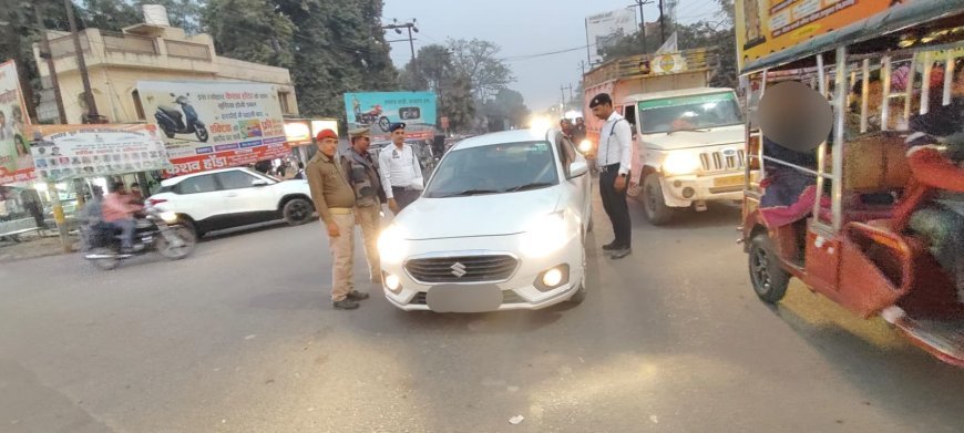हरदोई: ट्रैफिक नियम तोड़ने वालों के विरुद्ध कार्रवाई जारी, 386 चालान किए