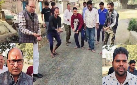 Hardoi News: एक और घटिया सड़क निर्माण का आरोप, ग्रामीणों ने जांच कर कार्रवाई की मांग की। 