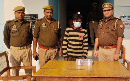 हरदोई: दुकान से नगदी चोरी करने वाले अभियुक्त को पकड़ा