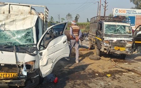 Deoband News: राज्य राजमार्ग-59 पर हुआ बड़ा हादसा- डीसीएम और छोटा हाथी की भिड़ंत में चार लोग घायल, रेफर। 