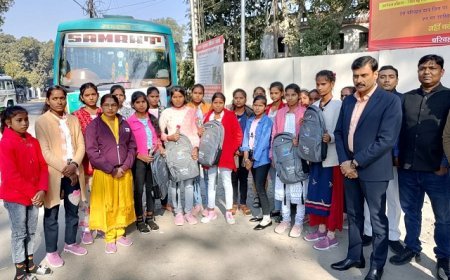 Hardoi News: छात्राओं ने प्रवासी पक्षियों के बारे में ली जानकारी। 