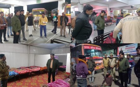 Hardoi News: जिलाधिकारी ने औचक निरीक्षण कर रैन बसेरा व अलाव की देखी हकीकत। 