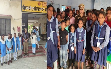 Hardoi News: पुलिस ने ने छात्राओं को सुरक्षा व आत्मरक्षा के सिखाए तरीके, किया जागरूक। 