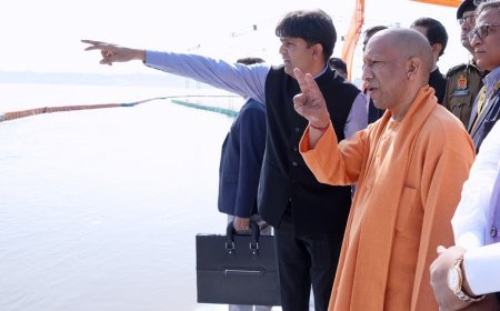 सुरक्षित महाकुम्भ- पीएम मोदी के आने से पहले सीएम योगी ने परखी महाकुम्भ की तैयारियां। 