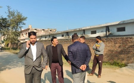 Uttarakhand News: बाजपुर में न्यायालय के लिए भूमि का किया निरीक्षण। 