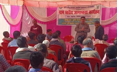 Hardoi News: फसल अवशेष प्रबन्धन योजनान्तर्गत ग्राम स्तरीय जागरूकता कार्यक्रम का किया गया आयोजन।