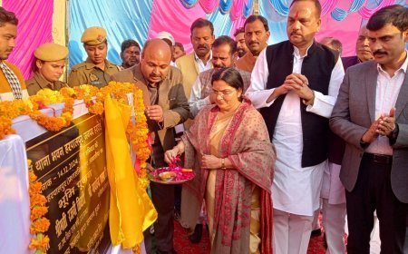 हरदोई: हरपालपुर थाने के भवन का हुआ शिलान्यास, उदघाटन शिलापट का अनावरण