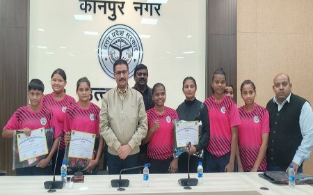 Kanpur News: बालिकाओं को, उत्कृष्ट प्रदर्शन करते हुए प्रदेश में सर्वश्रेठ टीम का गौरव प्राप्त। 
