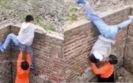 Viral News: दोस्त को बचाने के लिए दोस्त ने लगा दी जान की बाजी, वीडियो देख नहीं रुकेगी आपकी हंसी।