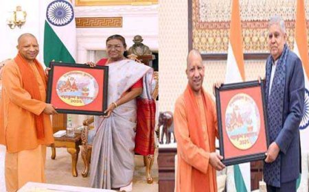 Lucknow News: UP CM Yogi invites President Murmu and Vice President Dhankhar to Mahakumbh 2025