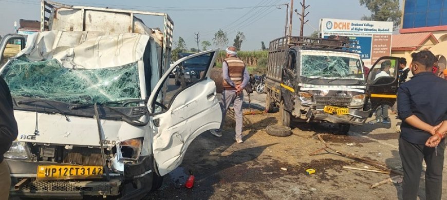 Deoband News: राज्य राजमार्ग-59 पर हुआ बड़ा हादसा- डीसीएम और छोटा हाथी की भिड़ंत में चार लोग घायल, रेफर। 