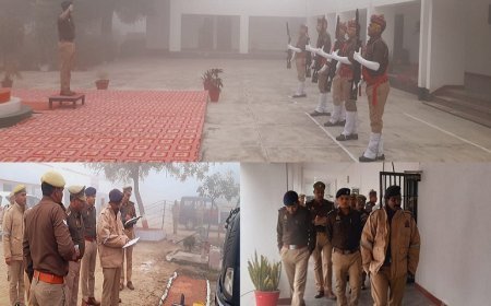 Mau News: एसपी ने परेड में प्रतिभाग कर दिये गए आवश्यक दिशा-निर्देश। 