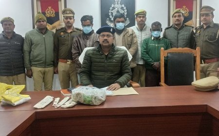 Balrampur Crime News: गोवंश का वध वध करते तीन गिरफ्तार, उपकरण बरामद। 