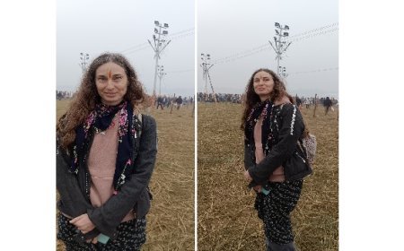 महाकुम्भ की महिमा सुनकर तुर्की से आई पिनार, गंगा स्नान-तिलक लगा संगम की रेत पर निकली 