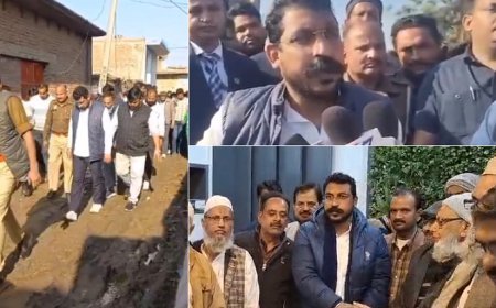 Bijnor News: सांसद चंद्रशेखर आजाद ने नगीना के सराय इम्मा गांव में कीचड़ भरे रास्तों पर अधिकारियों के साथ किया निरीक्षण। 