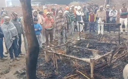 Sambhal News: झोपड़ी में लगी आग से वृद्ध की जलकर मौत। 