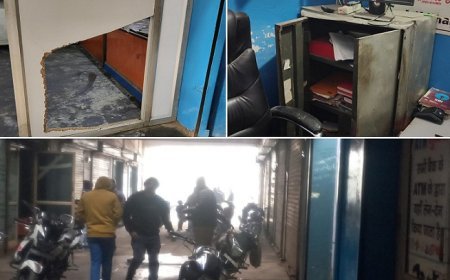 Sambhal News: सम्भल के मिनी ब्रांच में हुई लाखों की चोरी, डीवीआर साथ ले गए चोर। 