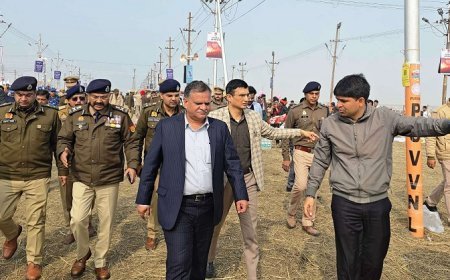 Maha Kumbh 2025: मुख्य सचिव और डीजीपी उत्तर प्रदेश ने महाकुम्भ की तैयारियों का किया स्थलीय निरीक्षण और समीक्षा। 