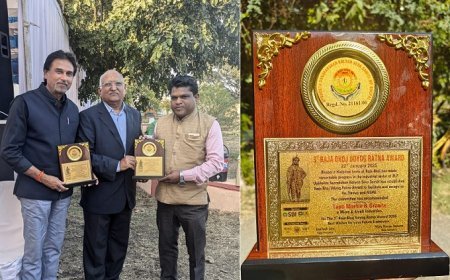 Madhya Pradesh News: भोपाल में उद्योग रत्न कार्यक्रम में सम्मानित हुए बैतूल के दो उद्योगपति। 