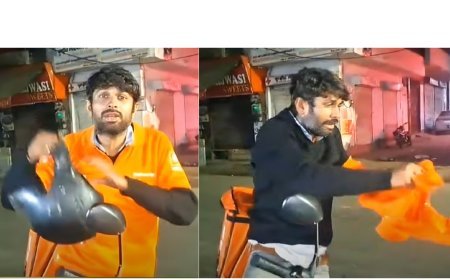 Mathura News: Online नॉनवेज डिलीवरी(Delivery) से नाराज डिलीवरी(Delivery) बॉय ने नौकरी छोड़ी, कंपनी की टी-शर्ट सडक पर उतार फेंकी