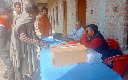Shahjahanpur News: नायक जदुनाथ सिंह जन कल्याण सेवा संस्थान ने लगाया निशुल्क नेत्र शिविर