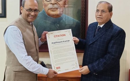 Patna News: AN College Prof Pravin Kumar Received Citation for Exemplary Leadership in Education