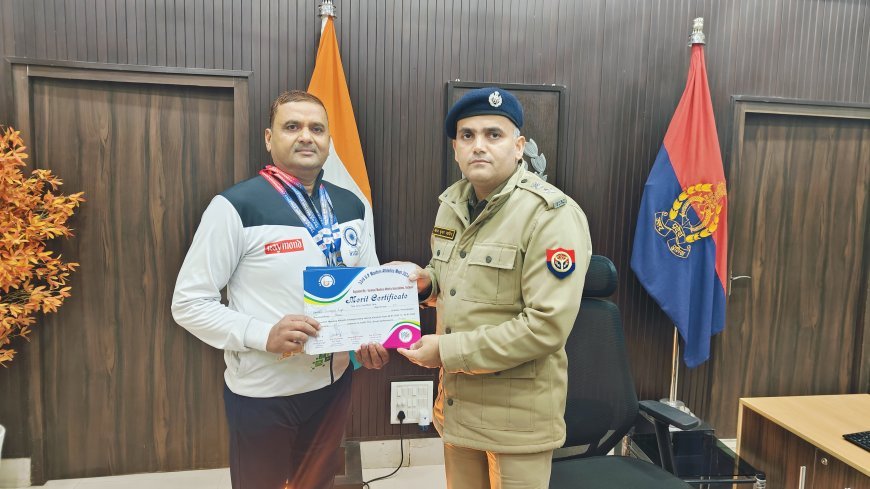 हरदोई: 33वीं एथलेटिक्स प्रतियोगिता- हे.का. समरजीत ने बाधा दौड़, ट्रिपल जंप व गोला फेंक पाया अब्बल स्थान, एसपी ने सराहा