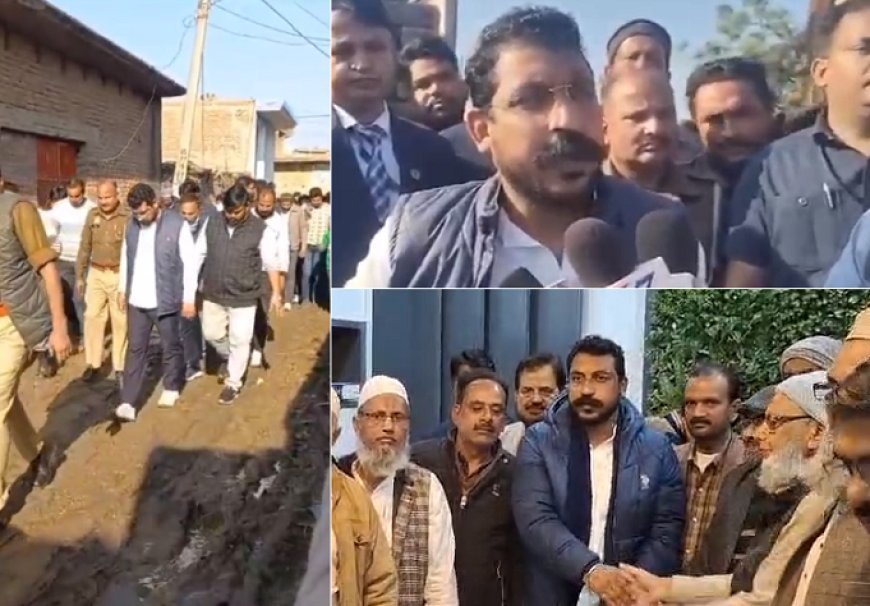 Bijnor News: सांसद चंद्रशेखर आजाद ने नगीना के सराय इम्मा गांव में कीचड़ भरे रास्तों पर अधिकारियों के साथ किया निरीक्षण। 