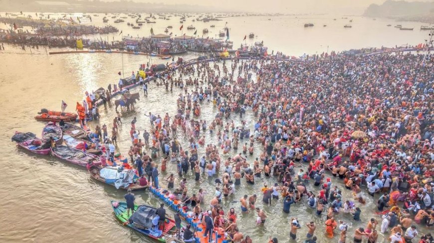 Maha Kumbh 2025: मकर संक्रांति के दरमियान प्रथम अमृत स्नान पर्व पर 3.50 करोड़ से अधिक श्रद्धालुओं ने किया त्रिवेणी में स्नान, सीएम योगी ने दी बधाई