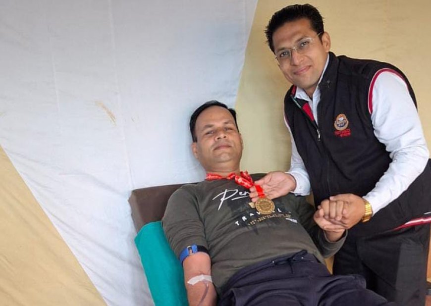 Shamli News: 115 रक्तवीरों ने शिविर में स्वैच्छा से किया रक्तदान