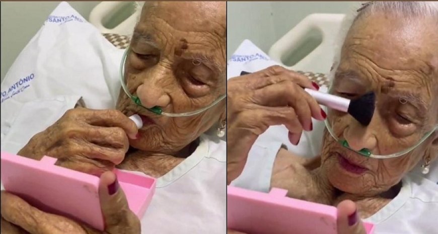 Viral News: हॉस्पिटल में बेड पर लेटी महिला ने किया मेकअप, वीडियो देख लोगों ने किया मजेदार कमेंट।