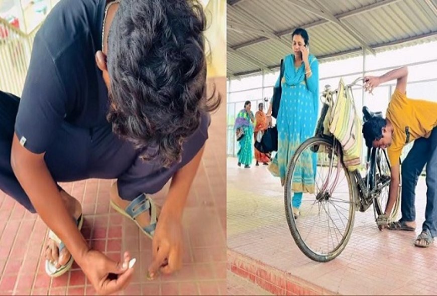 Viral News: युवक ने सभी को बनाया बेवकूफ, रेलवे के पैदल पुल पर चिपकाया 10 का सिक्का।