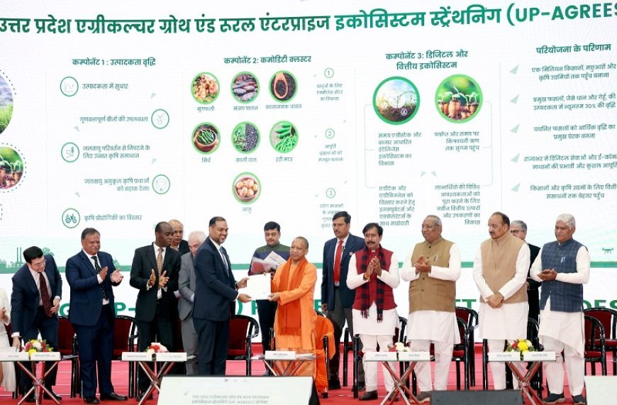 Lucknow News: अन्नदाताओं और एग्रीकल्चर सेक्टर के लिए मील का पत्थर साबित होगी यूपी एग्रीज, 1,300 करोड़ के ग्रीनफील्ड मैन्युफैक्चरिंग प्लांट का वर्चुवली हुआ शिलान्यास।  