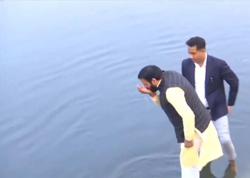 Political News: केजरीवाल के बयान के बाद दिल्ली पहुंचे नायब सिंह सैनी, पिया यमुना का पानी। 