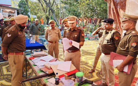 Hardoi News: SP ने कोतवाली देहात का वार्षिक निरीक्षण किया, दस्तावेजों से लेकर पुलिस व्यवस्था तक का जायजा लिया